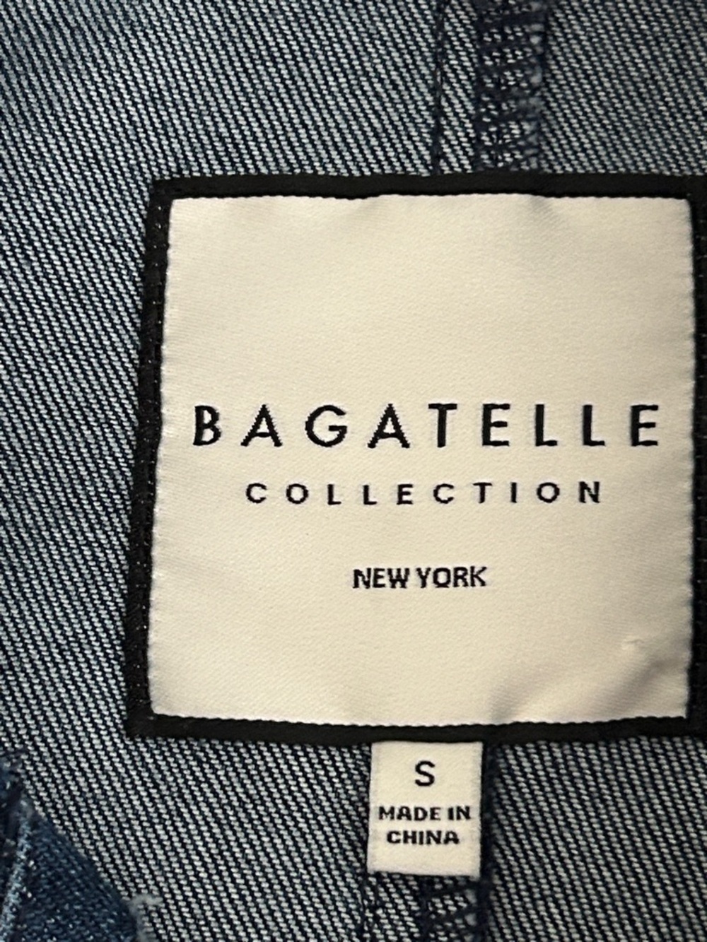 Bagatelle Dark Blue Denim Belted Jacket - Picture 8 of 11